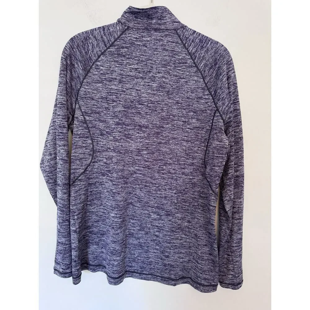 Clemson Tigers Under Armour Heathered Purple LS 1/4 Zip Pullover Youth Large